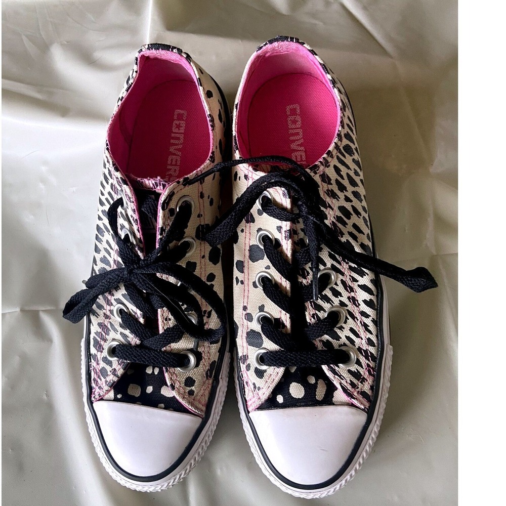 Converse Chuck Taylor All Star Leopard Print Pink Kids Sneakers 549681F Size 6